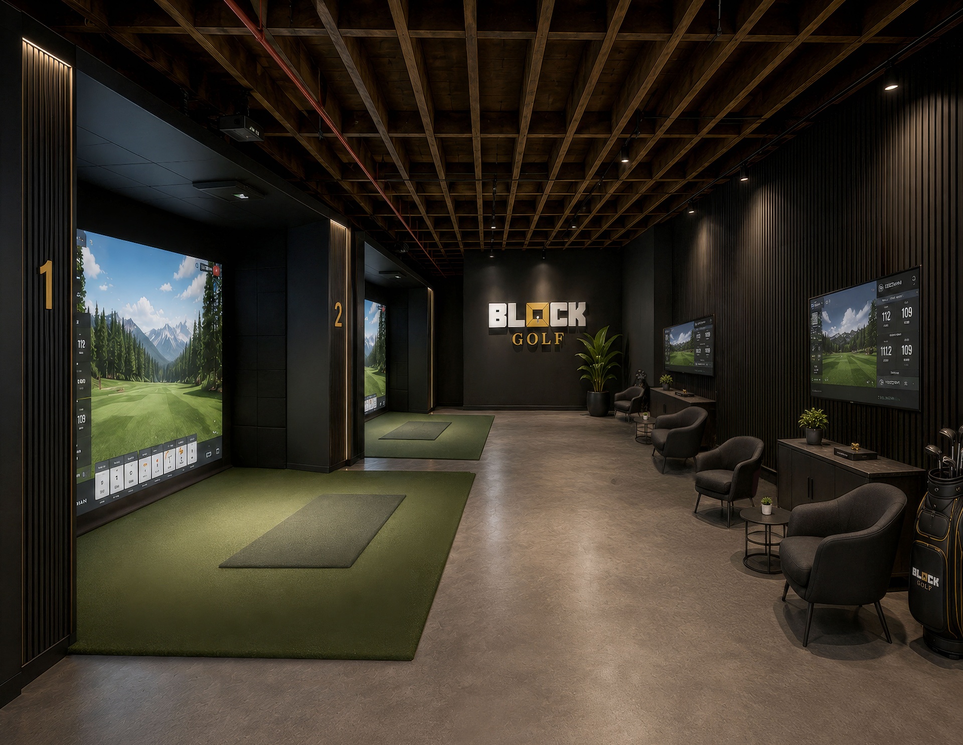 Block Golf 150 Grand St interior